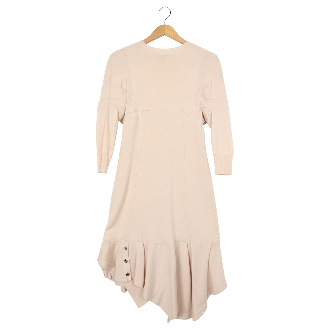 Louis Vuitton Ivory Knit Ruffle Sweater Dress – M (6/8)