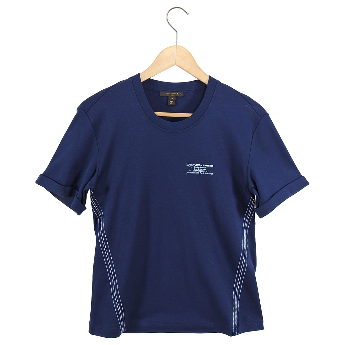 Louis Vuitton Navy Malletier Script T Shirt - S