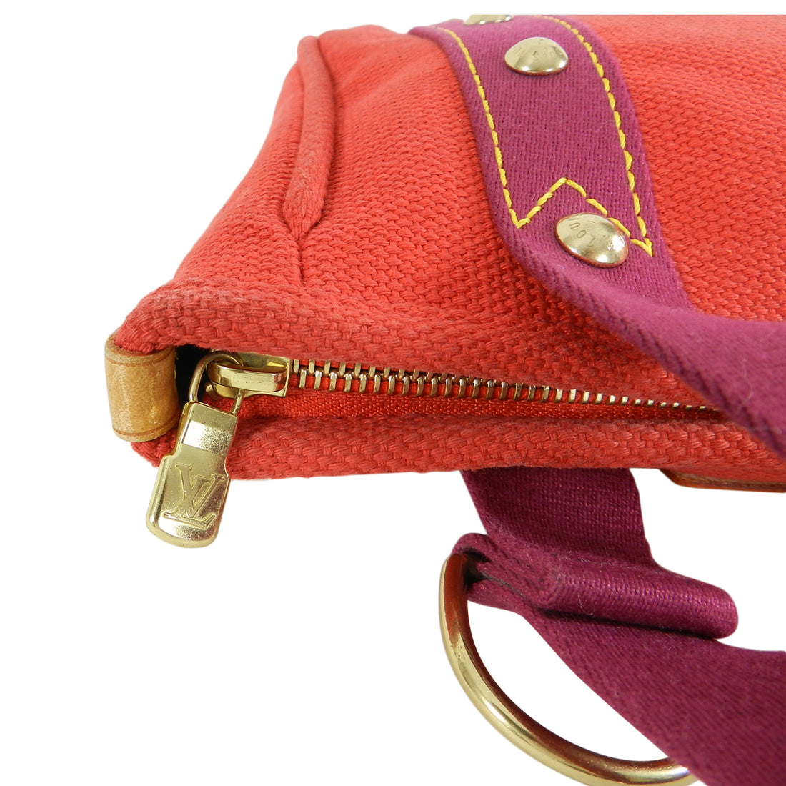 Louis Vuitton Antigua Cabas Red Toile PM Bag