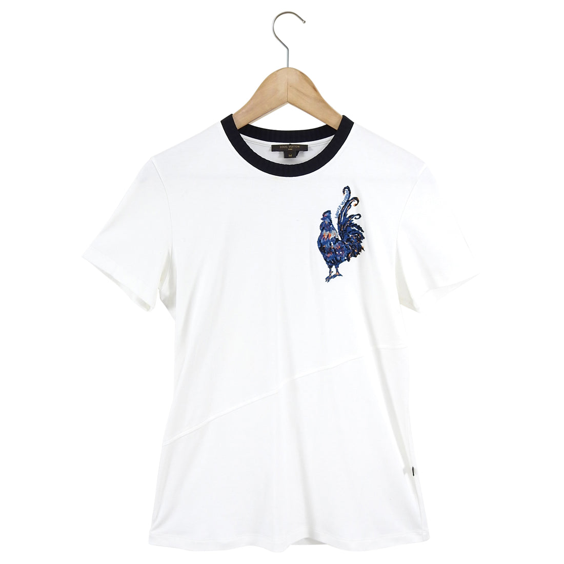 Louis Vuitton White Sequin Rooster Embellished T Shirt - M / 6