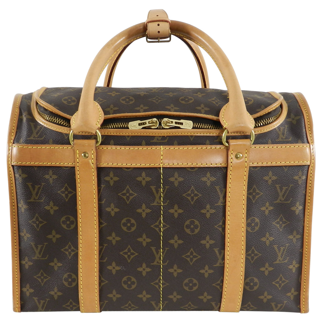 Louis Vuitton Monogram Canvas Sac Chien Train Case Bag