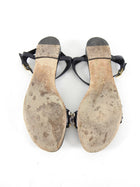 Louis Vuitton Black Flat Stud Sandals - 41 / 10.5