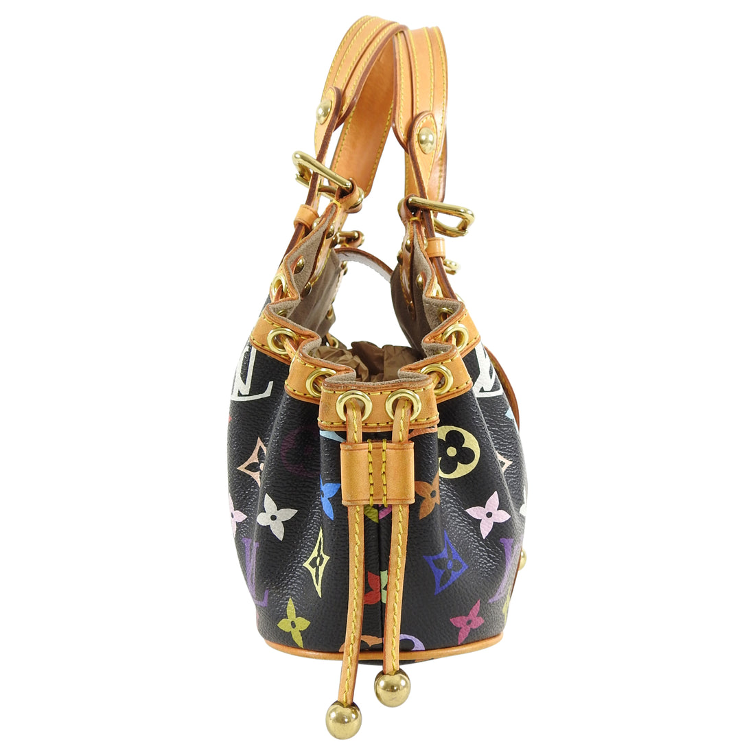 Louis Vuitton Theda Handbag Monogram Multicolor GM Black 440631