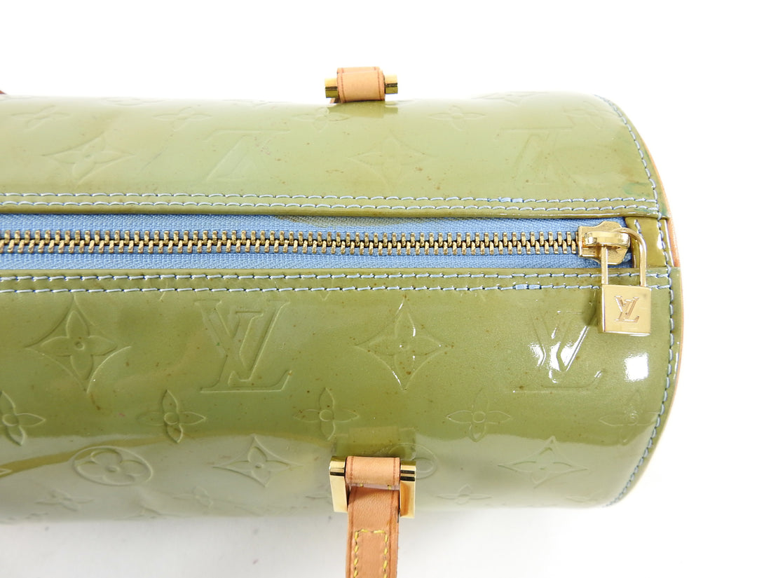 Louis Vuitton Mint Green Vernis Bedford 30 Cylinder Bag
