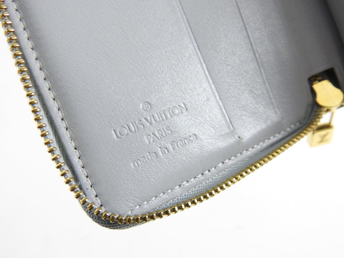 Louis Vuitton Silver Vernis Bloom Mini Zippy Wallet 