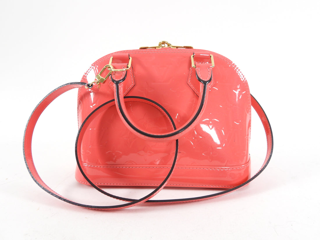 Authentic LOUIS VUITTON Alma Mini Shoulder Bag Pink Leather #A65822S