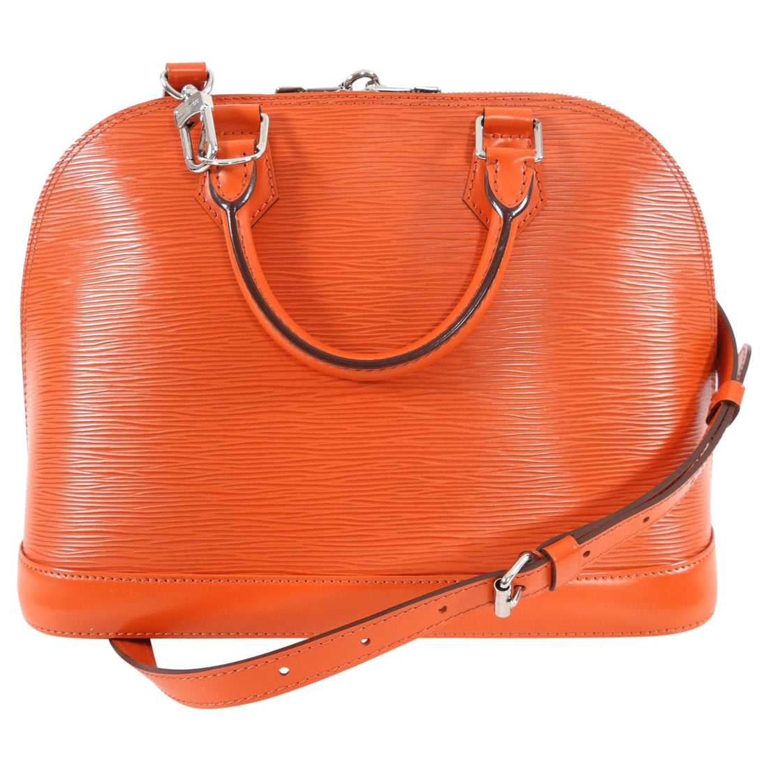 Louis Vuitton Orange Epi Alma PM Silvertone Hardware 