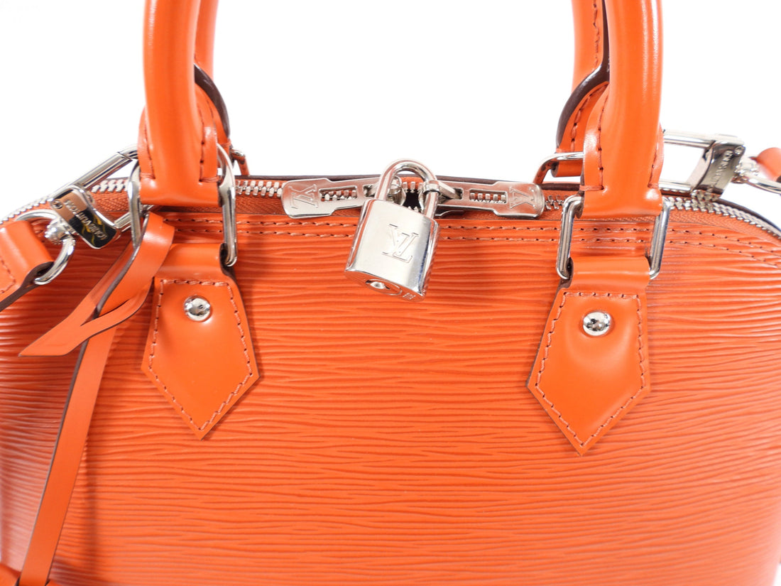 Louis Vuitton Orange Epi Alma PM Silvertone Hardware 