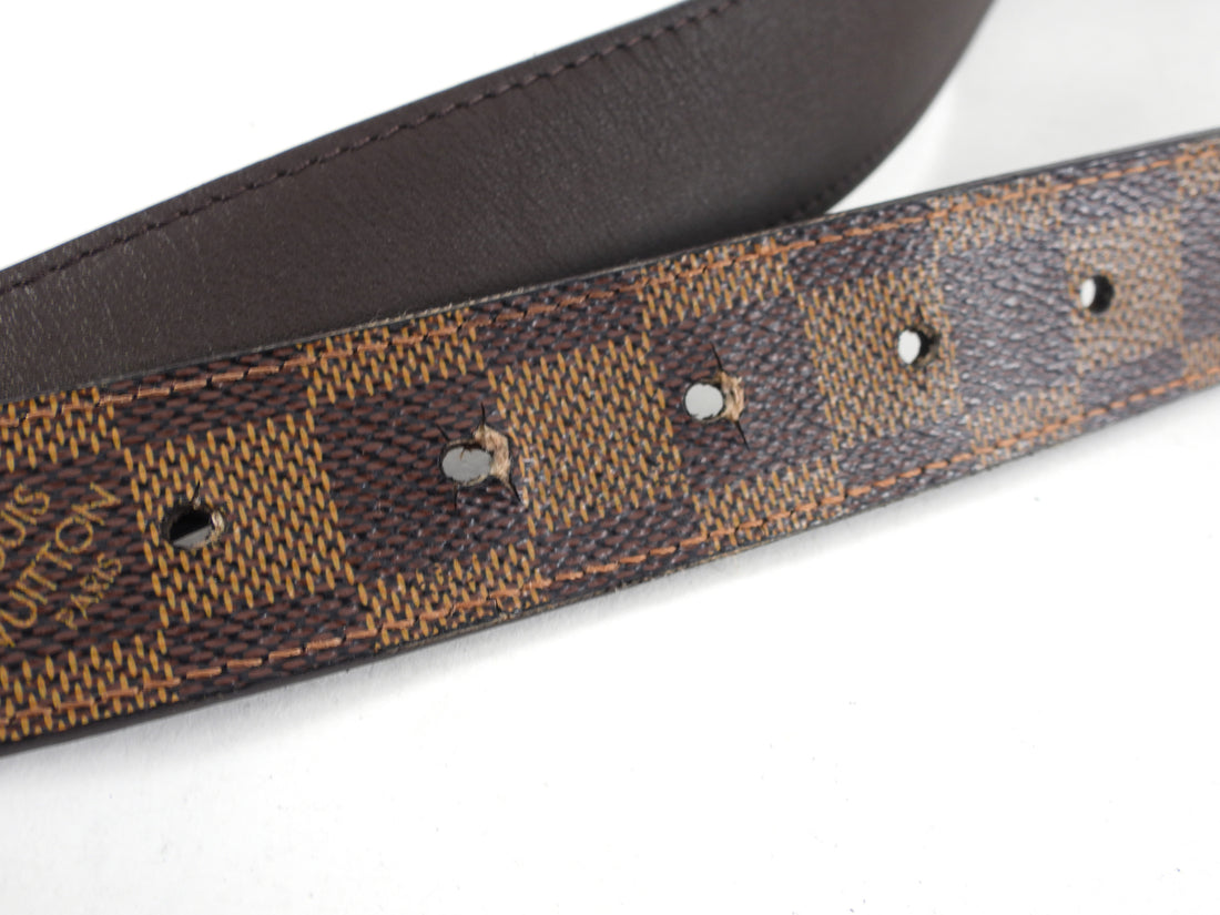 Check Out LV Brown Checkers Men Belt