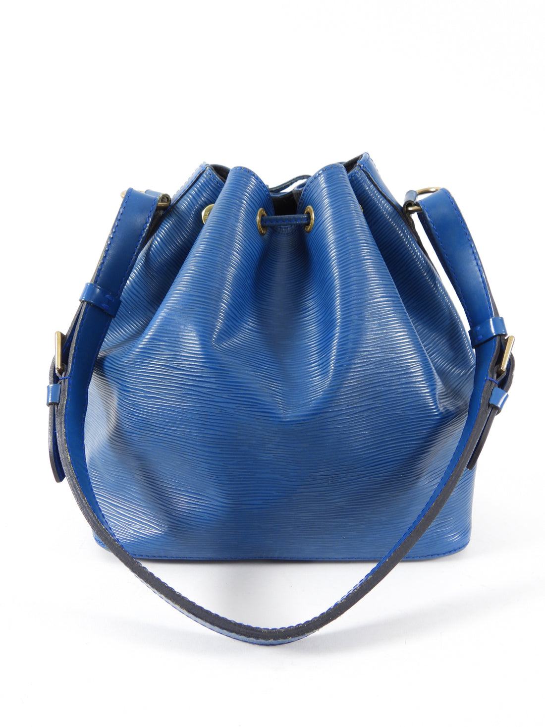 RvceShops Revival, Blue Louis Vuitton Epi Petit Noe Bucket Bag