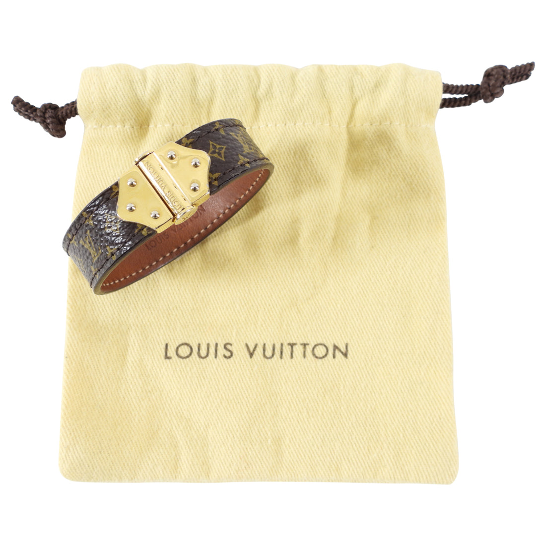 Louis Vuitton Brown Spirit Nano Monogram Bracelet 15 cm