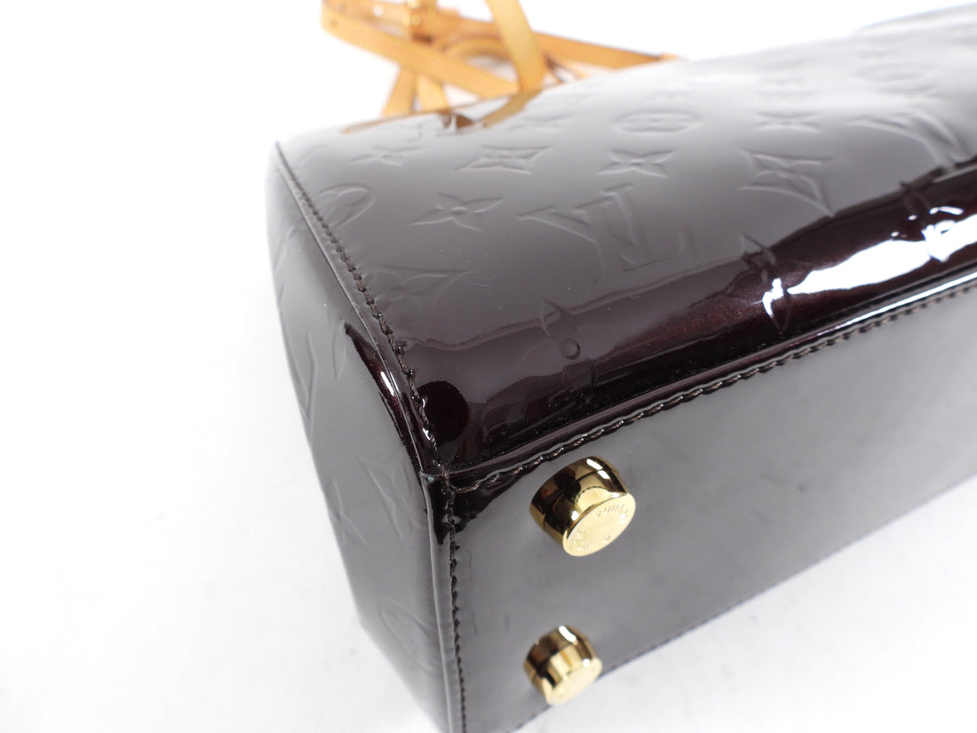 Louis Vuitton Patent Amarante Brea MM Bag