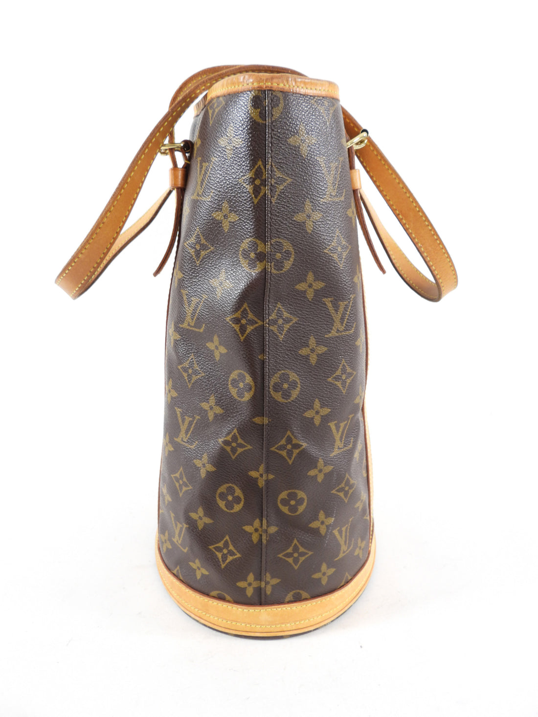 Louis Vuitton vintage bucket bag GM Brown Leather ref.167451