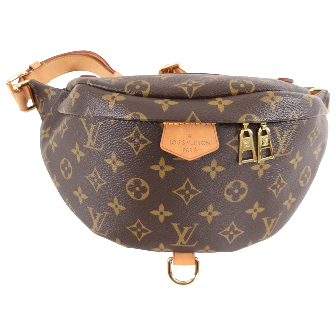 Louis Vuitton lv monogram belt bag funny pack oxidized leather