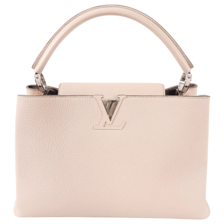 Louis Vuitton Light Beige Pink Taruillon Capucines MM Top Handle Bag