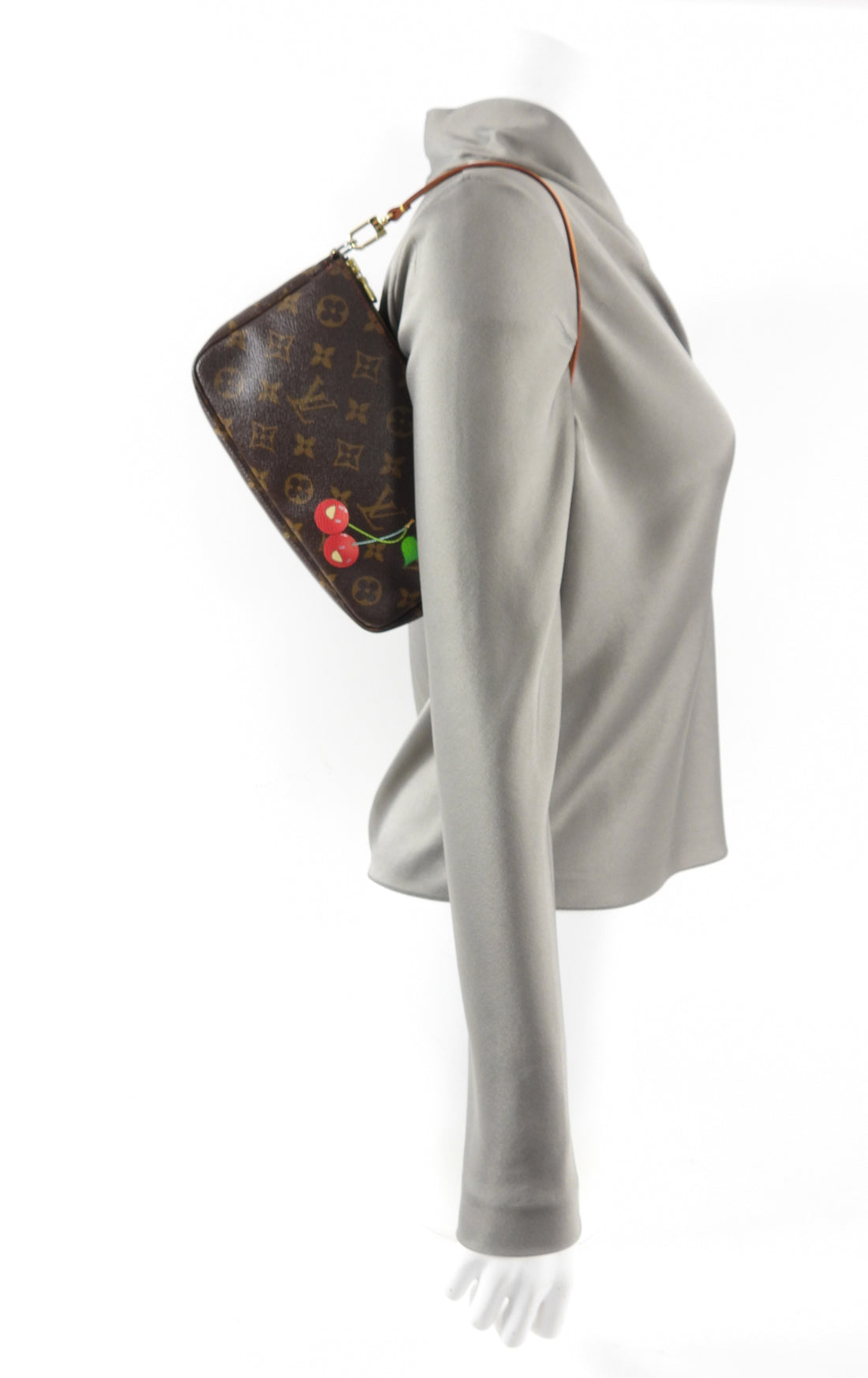 Louis Vuitton Pochette Accessoires Hand Bag Vi0015 Monogram Cherry