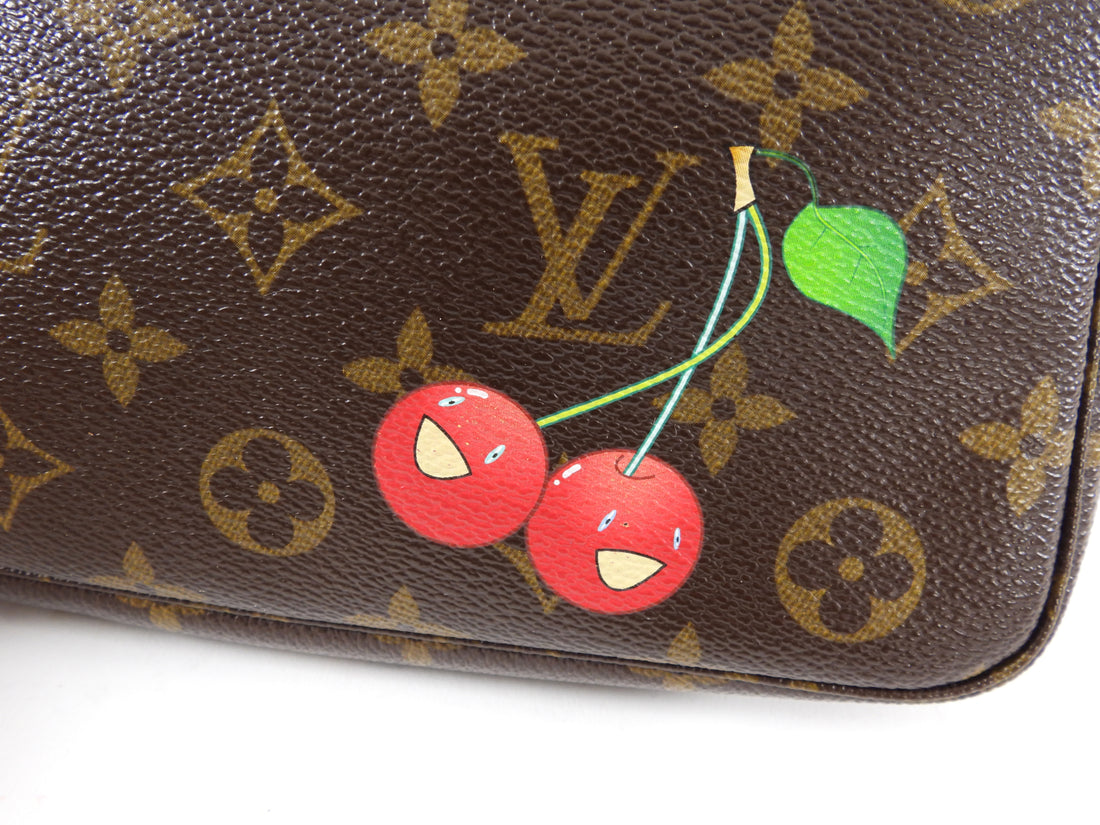 Louis Vuitton Red Takashi Murakami Cherry Pochette Accessoire Bag