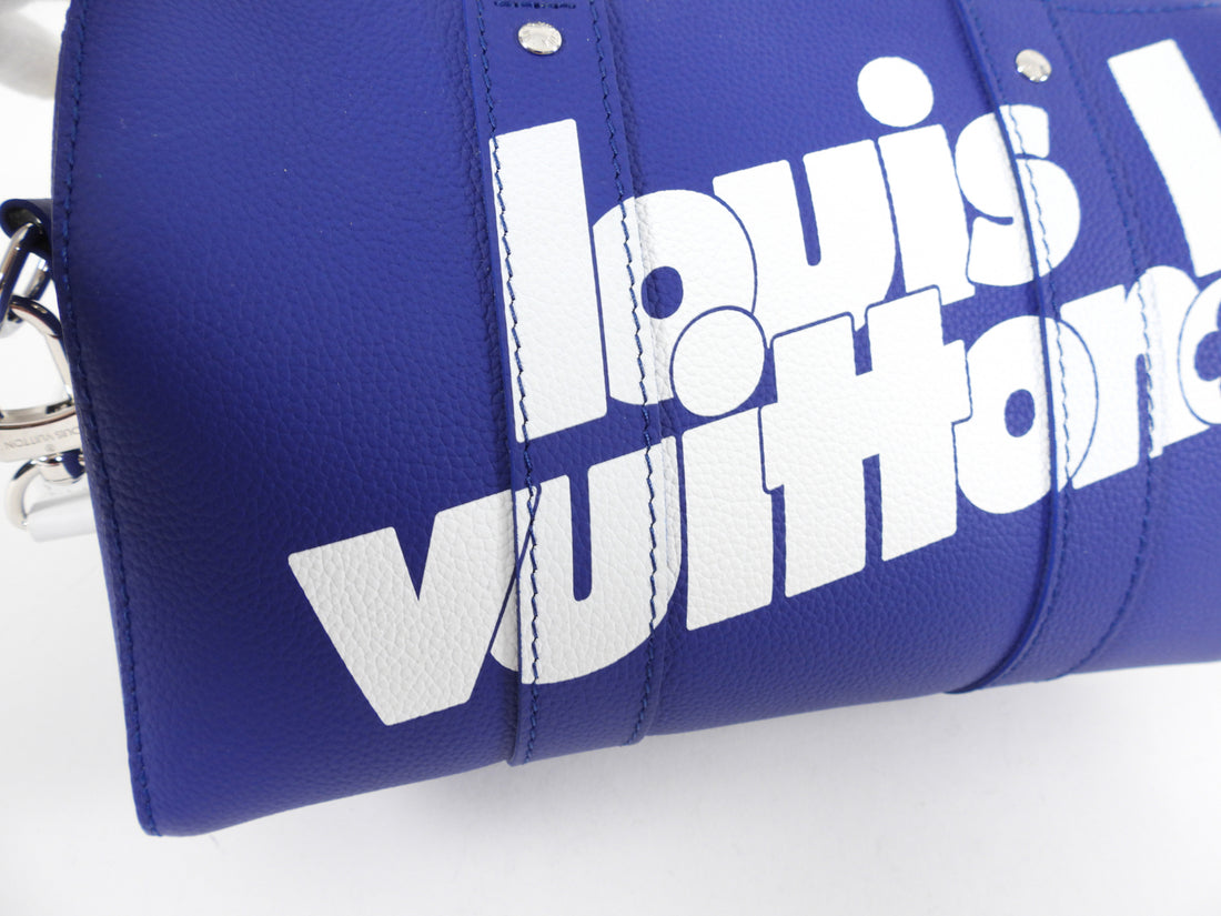 Louis Vuitton Virgil Abloh Blue Damier Gradient City Keepall Xs 41lk811s