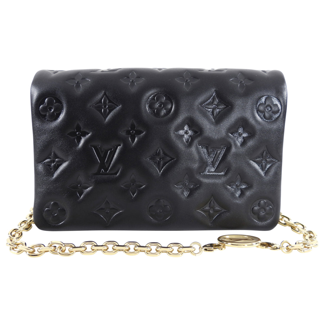 Louis Vuitton Black Quilted Pochette Coussin Bag