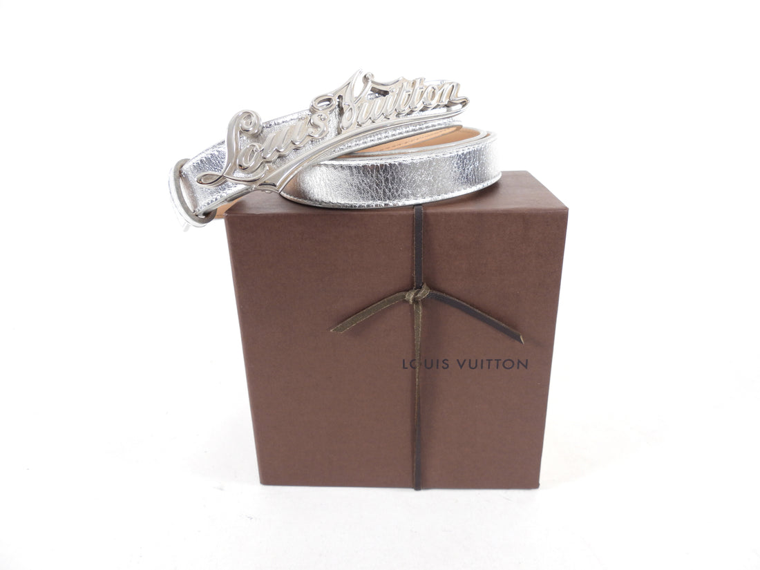 Louis Vuitton Signature Monogram Gold Chain Belt BC1159