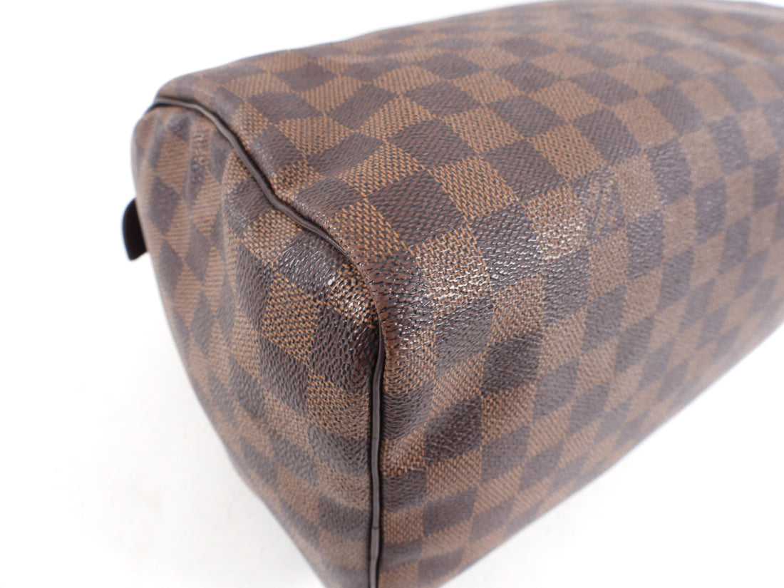 Louis Vuitton Damier Ebene Speedy 30 Boston Bag Leather ref.298000 - Joli  Closet