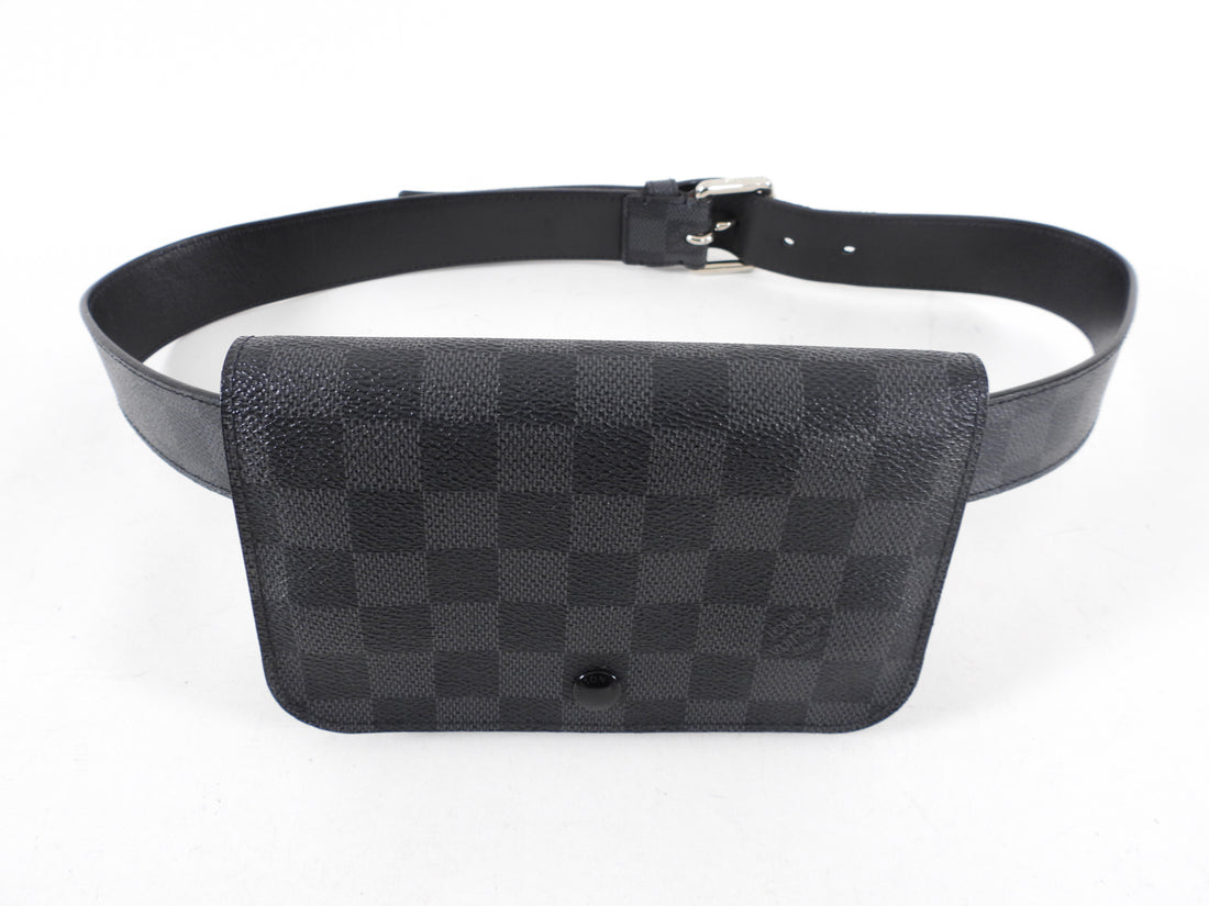 Louis Vuitton Damier Graphite Small Pouch Belt Bag – I MISS YOU