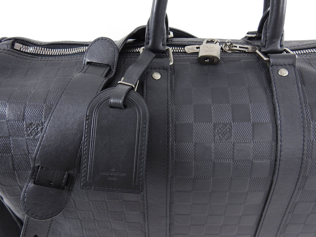 Louis Vuitton Damier Infini Black Keepall Bandouliere 45