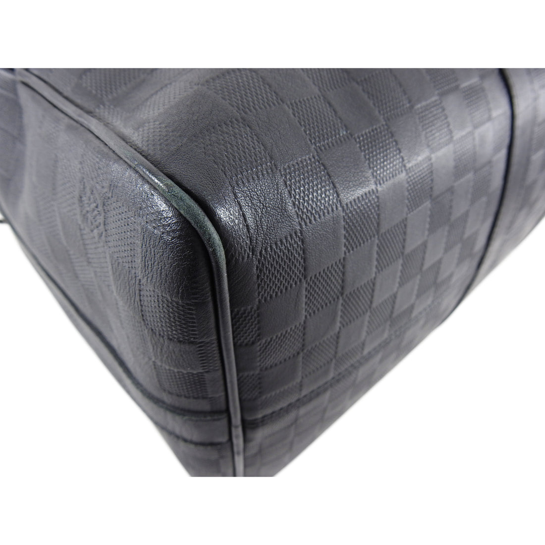 Louis Vuitton Black Damier Infini Keepall Bandouliere 45 Leather