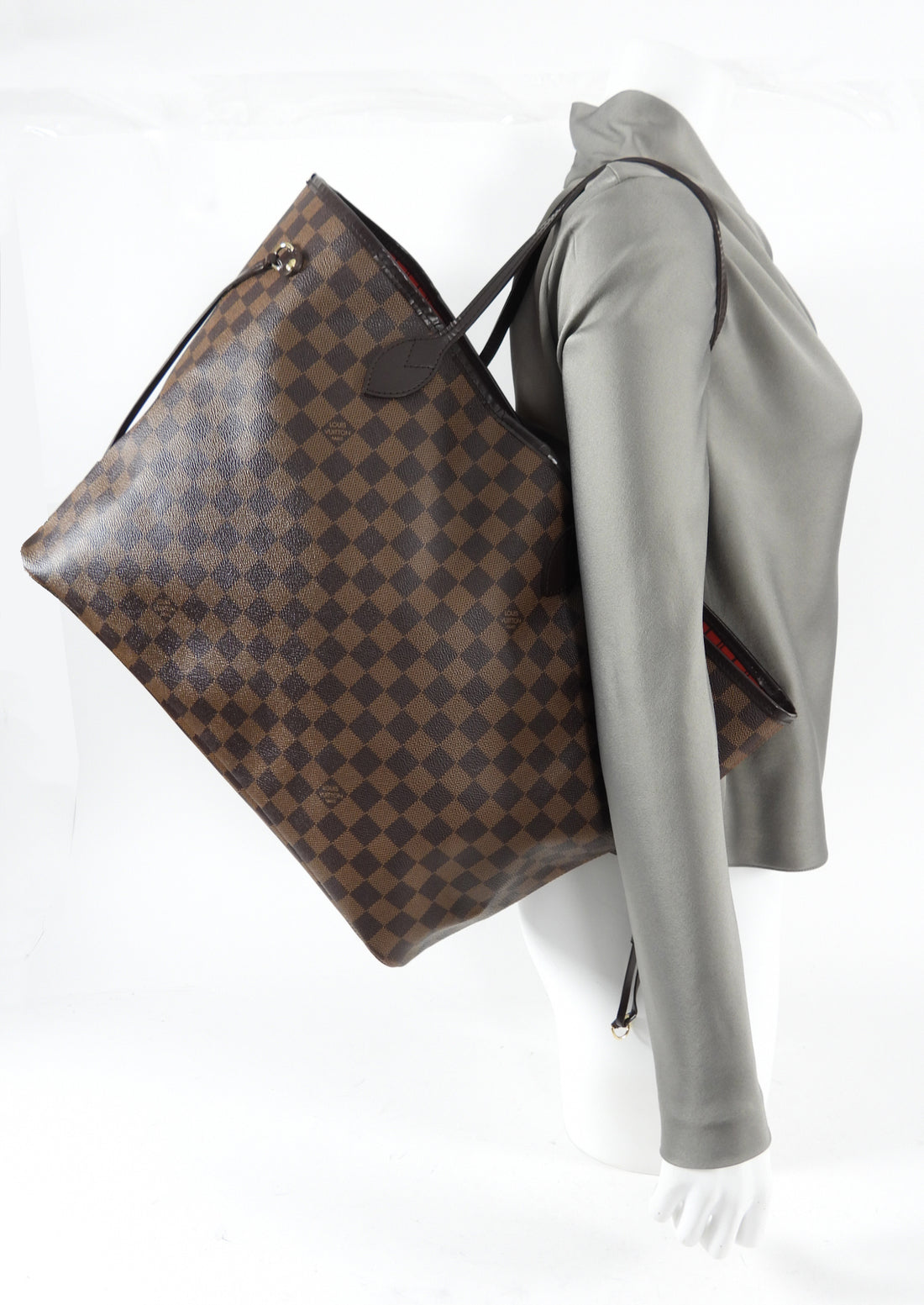 Louis Vuitton Large Damier Ebene Neverfull GM Tote Bag 862870