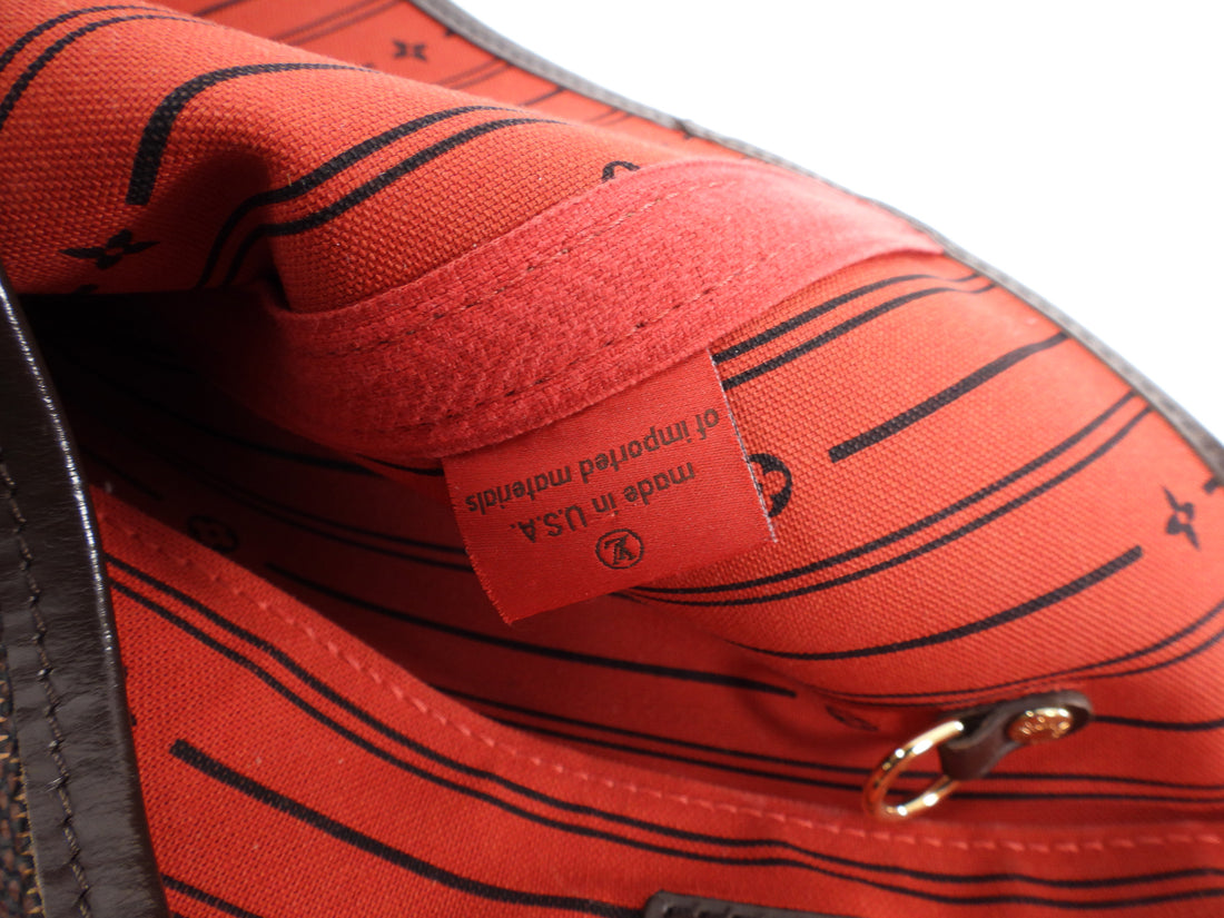 Louis Vuitton Damier Ebene Neverfull MM Tote Bag 60lv128s For Sale