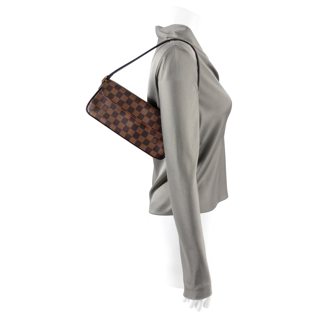 Louis Vuitton Damier Ebene Recoleta Small Baguette Bag