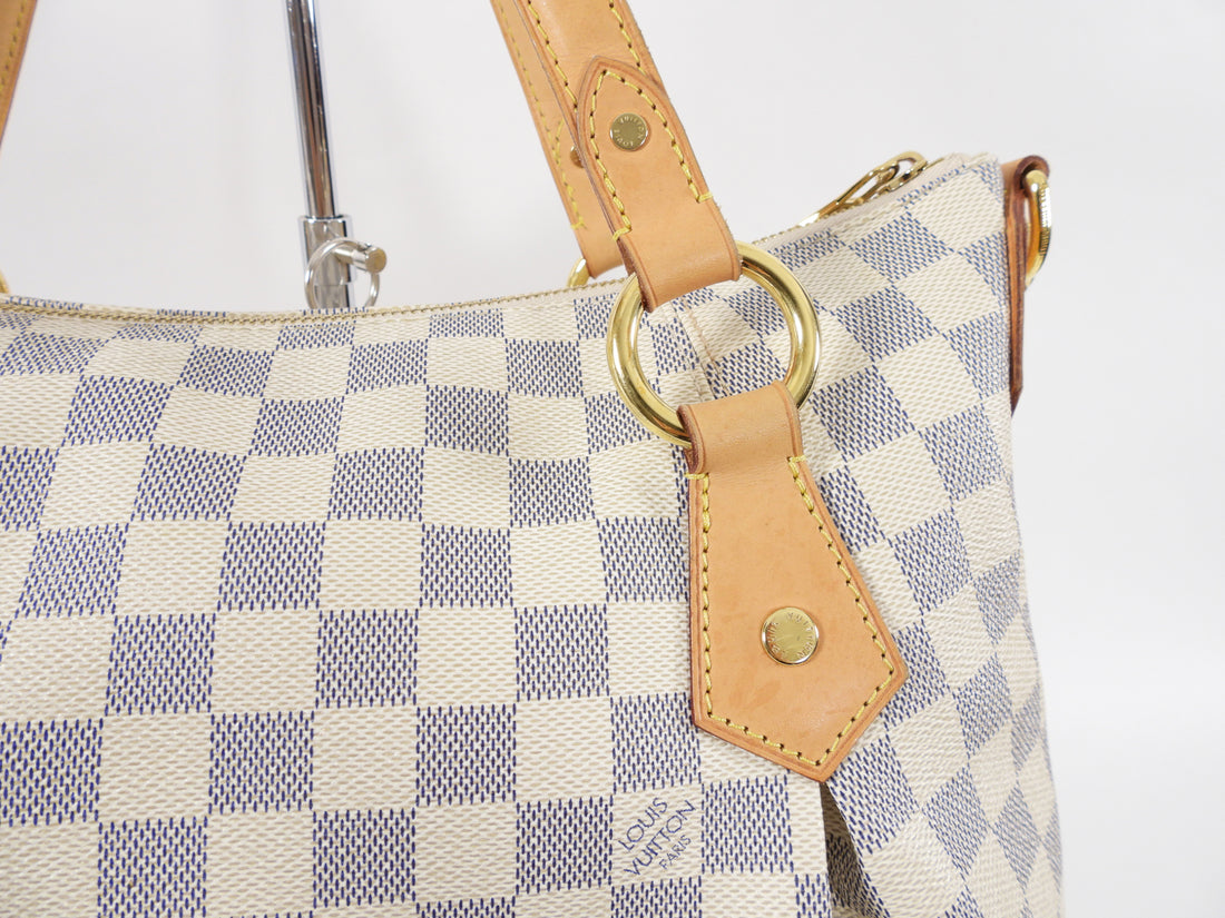 Louis Vuitton Vintage - Damier Azur Evora MM Bag - White Ivory Blue -  Damier Leather Handbag - Luxury High Quality - Avvenice