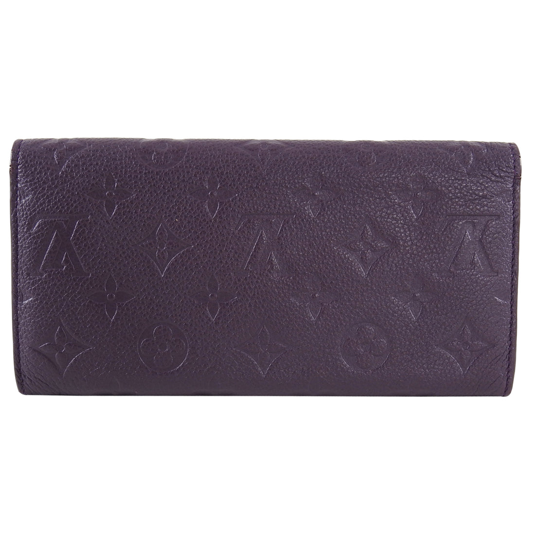 Louis Vuitton Burgundy LV Monogram Empreinte Leather Curieuse Wallet