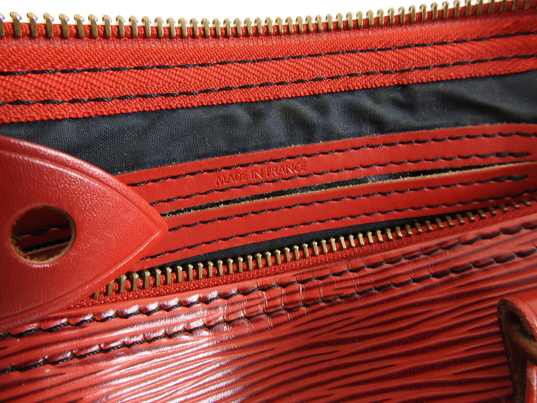 Louis Vuitton Vintage 1991 Red Epi Speedy 25 Bag