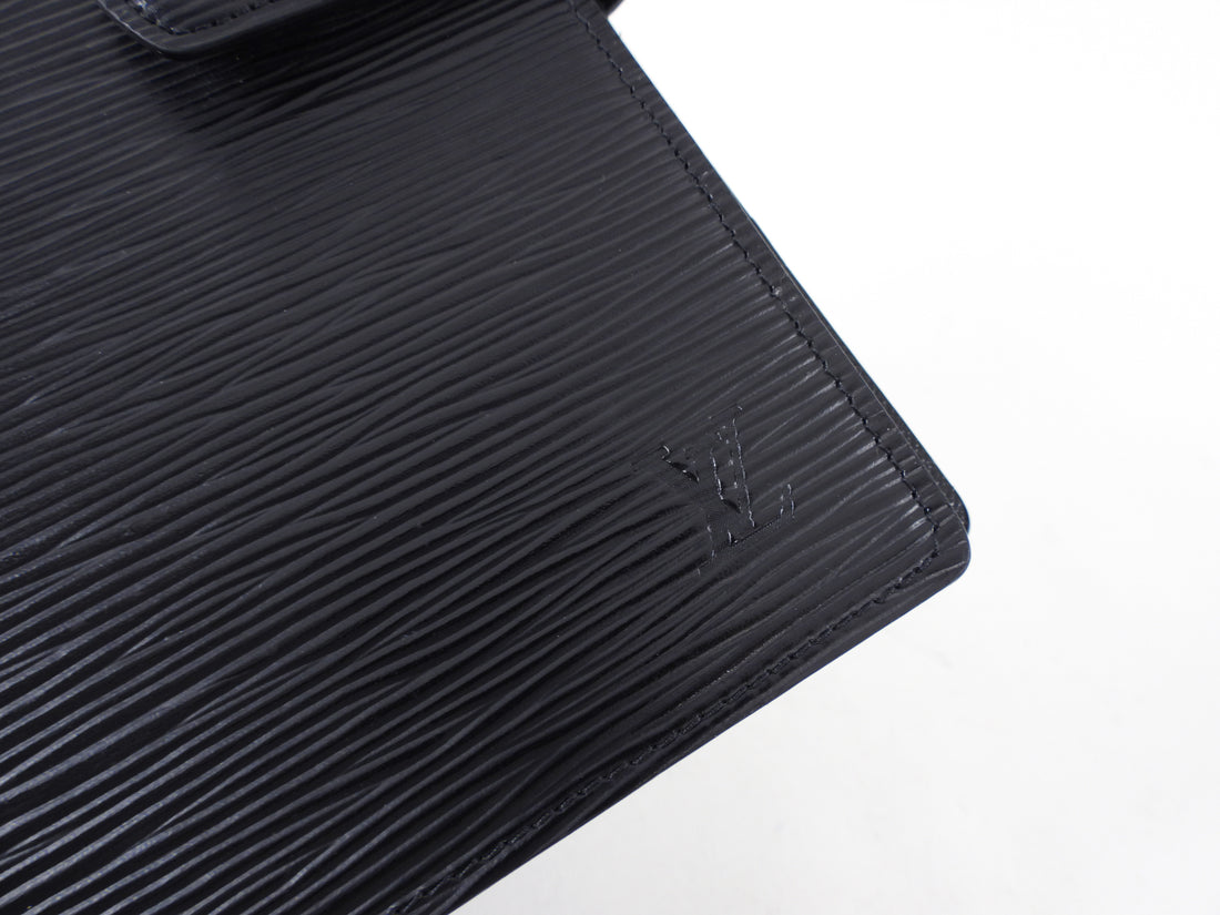 Louis Vuitton Black Epi Couverture Agenda Fonctionnel MM ○ Labellov ○ Buy  and Sell Authentic Luxury