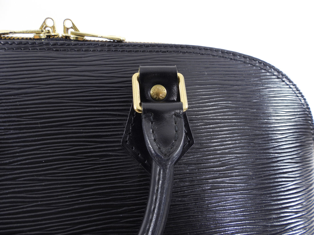 Vintage Louis Vuitton Alma GM Epi Noir Black Satchel Bag M51130 1924  Padlock