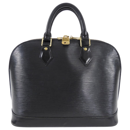 Louis Vuitton Black Epi Alma PM Domed Bag