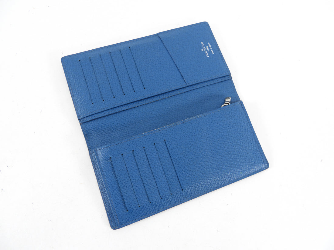 Louis Vuitton Portefeuille Brazza Leather Wallet (pre-owned) in Blue for  Men