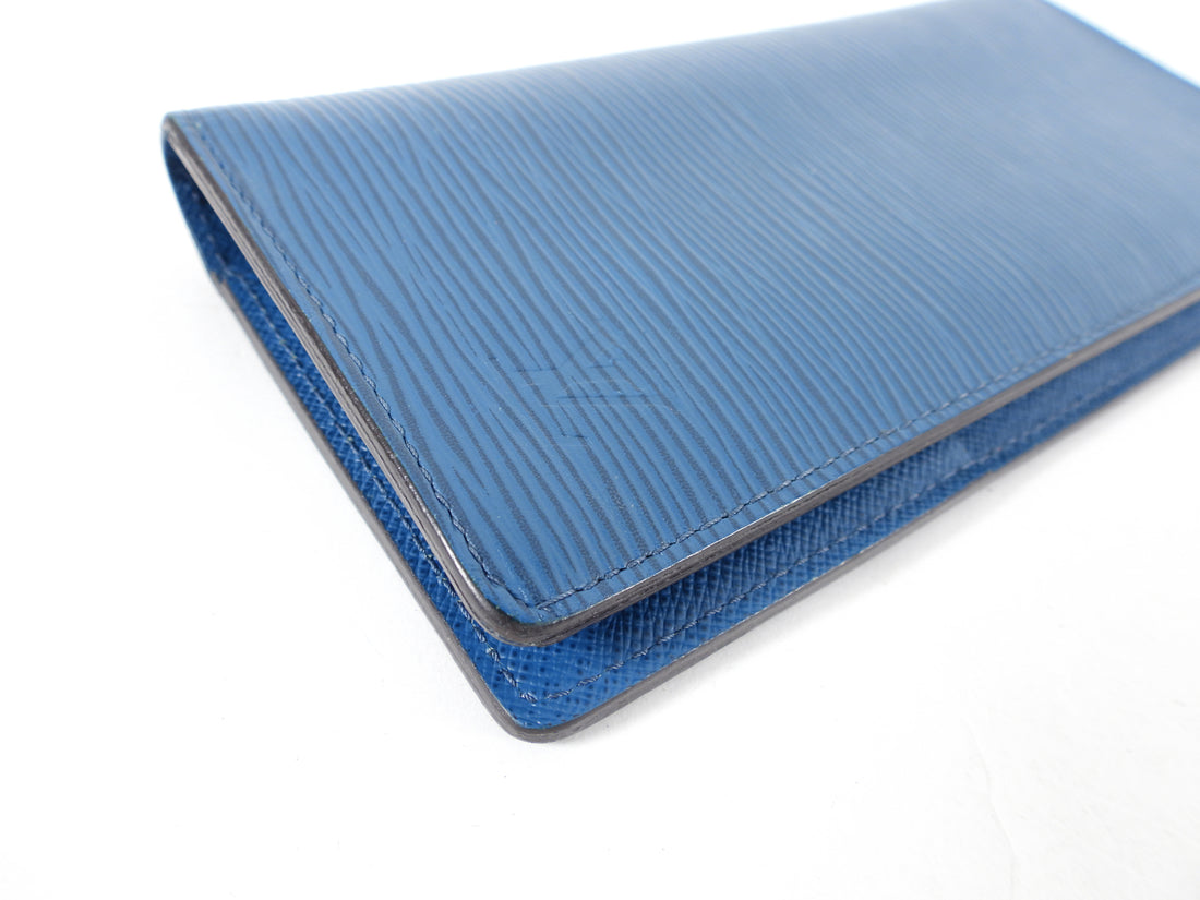 Louis Vuitton Blue Epi Leather Bi Fold Long Wallet