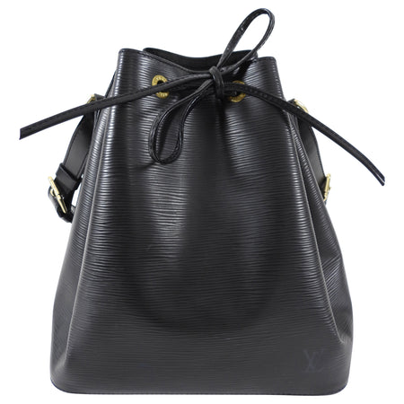 Louis Vuitton Black Epi Leather Noe PM Drawstring Bag