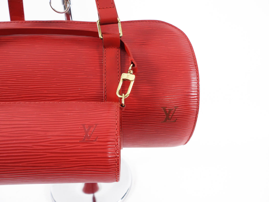 Louis Vuitton Epi Papillon Cylinder bag - personalized, hand painted by  Sasha Özkan.