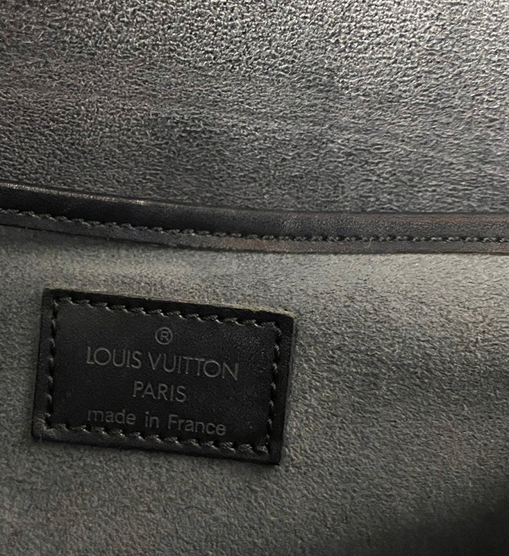 Louis Vuitton Vintage 1999 Black Epi Ombre Small Square Tote Bag