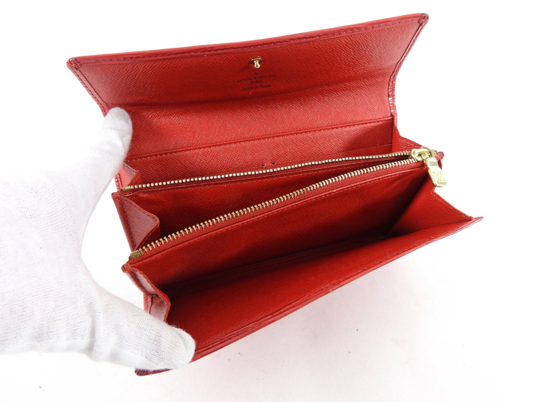 Louis Vuitton Red Epi Leather Continental Snap Wallet 