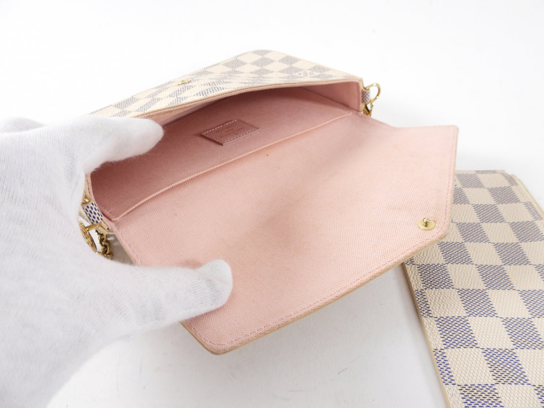 Louis Vuitton Damier Azur Felicie Pochette Crossbody Bag – I MISS YOU  VINTAGE