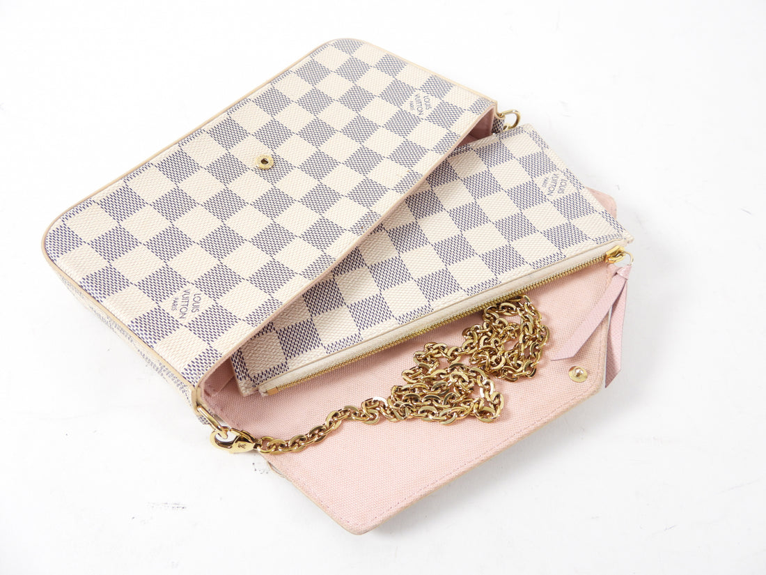 Louis Vuitton Damier Azur Felicie Pochette Crossbody Bag – I MISS YOU  VINTAGE