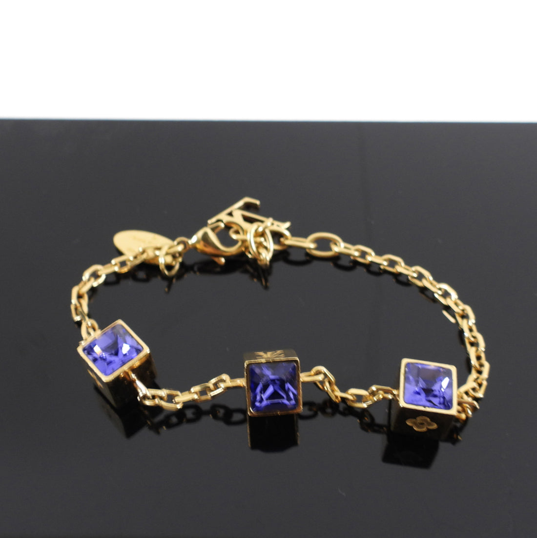 Louis Vuitton Gamble Crystal Gold Tone Bracelet Louis Vuitton | The Luxury  Closet