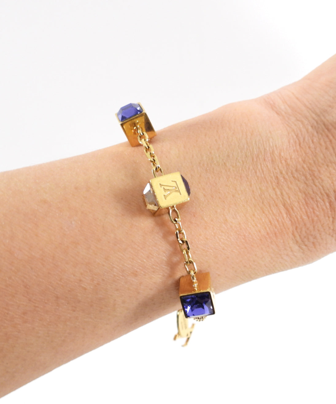 Louis Vuitton Gold Gamble Crystal Bracelet