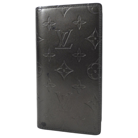 Louis Vuitton Grey Monogram Vernis Slim Vertical Wallet