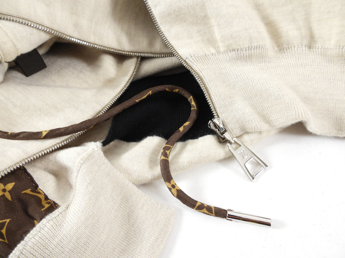 Louis Vuitton Light Beige Monogram Silk Hoodie - S (4/6) – I MISS YOU  VINTAGE