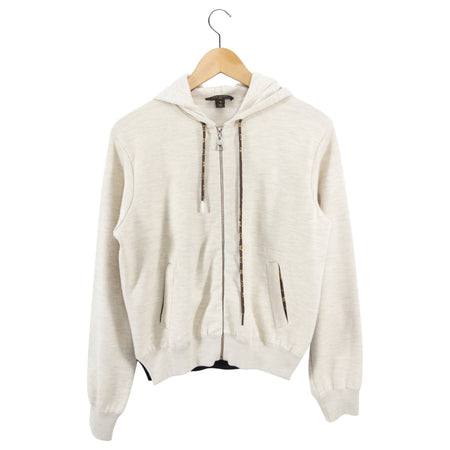 Louis Vuitton Light Beige Monogram Silk Hoodie - S (4/6)